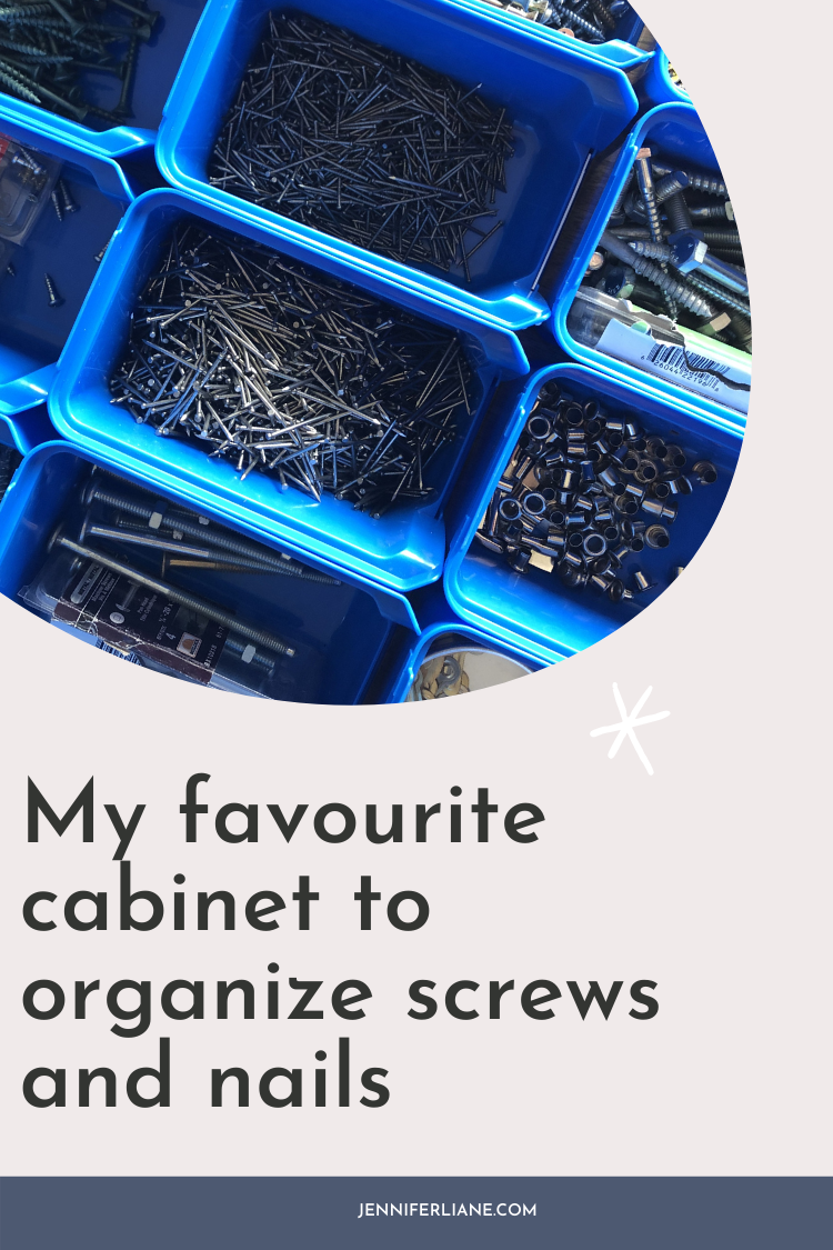 my favourite cabinet to organize screws and nails